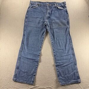 Wrangler Retro Jeans Mens Blue Denim Straight‎ Leg Classic Fit Pants Sz 38x30